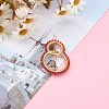 Alloy Hollow Geometric Gemstone Beads Hair Barrettes PHAR-JH00075-01-4