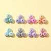 104Pcs 8 Colors Opaque Baking Paint Glass Beads Strands EGLA-FS0001-27-2