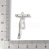 Brass Micro Pave Clear Cubic Zirconia Pendants KK-Z065-02P-3