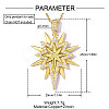 Brass Micro Pave Clear Cubic Zirconia Pendants CU-OY001-99G-2