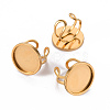 201 Stainless Steel Cuff Ring Findings LS-STAS-S080-040F-G-6