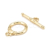 Brass Toggle Clasps KK-C216-15G-2