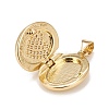 Brass Micro Pave Cubic Zirconia Locket Pendants KK-A161-41G-3