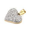 201 Stainless Steel Clay Pendants STAS-R166-02C-G-2