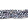 Transparent Baking Paint Glass Beads Strands DGLA-F002-02A-01-1