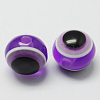 Round Evil Eye Resin Beads RESI-R159-6mm-06-1