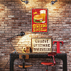 Vintage Metal Tin Sign AJEW-WH0157-034-7