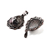 Natural Rhodonite Teardrop Pendants G-K363-01R-08-2