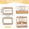8Pcs Zinc Alloy Rectangle Buckle Ring PURS-SP0001-05LG-2