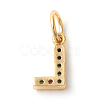Brass Micro Pave Colorful Cubic Zirconia Charms ZIRC-F092-01-L-2