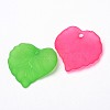 Transparent Frosted Acrylic Leaf Charms PL591-2