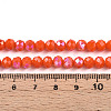 Electroplate Opaque Solid Color Glass Beads Strands X-EGLA-A044-P6mm-L03-1-4