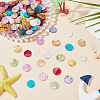 160Pcs 10 Colors Spray Paint Natural Akoya Shell Pendants SHEL-ME0001-07-4
