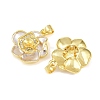 Brass Micro Clear Cubic Zirconia Peg Bails Pin Pendants KK-CBA6A75-52D-G-2