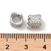 Rack Plating Brass Cubic Zirconia European Beads KK-K349-08P-3