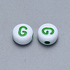 Craft Acrylic Horizontal Hole Letter Beads SACR-S201-11G-2