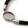 Milan Cord & 304 Stainless Steel Bracelets Making MAK-H004-02F-P01-2