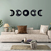 Wood Moon Phase Pendant Decoration HJEW-WH20013-007-5