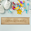 Rectangle Wooden Pregnancy Test Keepsake Box with Slide Cover CON-WH0102-005-4