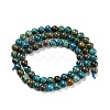 Natural Chrysocolla Beads Strands G-P503-10MM-05-3