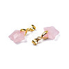 Natural Rose Quartz Charms G-N326-142-09-3