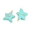 Dyed Synthetic Turquoise Pendants X-G-H353-01G-01-2