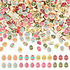 300Pcs Printed Handmade Polymer Clay Beads CLAY-UN0001-01-1