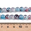 Baking Paint Crackle Glass Bead Strands DGLA-R053-03I-1-4