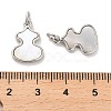 Brass Pave Shell Pendants KK-K365-08C-P-3