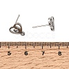 304 Stainless Steel Stud Earring Findings SA-CBAAD0D-02P-3