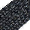 Frosted Natural Black Agate Beads Strands G-K389-C01-01-1
