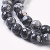 Natural Map Stone/Picasso Stone/Picasso Jasper Strands X-G-G099-8mm-27-3