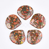 Synthetic Gold Line Regalite/Imperial Jasper/Sea Sediment Jasper Pendants G-S329-042D-1