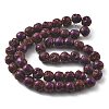 Electroplated Natural Lava Rock Beads Strands G-A251-E01-01B-1