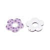Flower Theme Printed Acrylic Pendants OACR-T028-06C-1