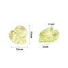 Green Transparent Acrylic Leaf Pendants for Chunky Necklace Jewelry X-DBLA410-9-2