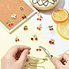 12Pcs 12 Styles Brass Micro Pave Cubic Zirconia Pendants KK-CJ0004-30-5