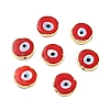 Rack Plating Handmade Evil Eye Lampwork Beads KK-F838-02-G-4