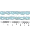 Opaque Solid Color Electroplate Glass Beads Strands EGLA-N013-P8mm-B11-4