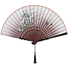 Bamboo Folding Fan AJEW-CY0002-79-1