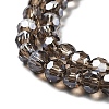 Electroplate Transparent Glass Beads Strands EGLA-A035-T4mm-A16-3