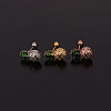 Pineapple Brass Micro Pave Cubic Zirconia Cartilage Earrings for Women WG9FBC0-04-1