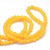 Baking Paint Imitation Jade Glass Round Bead Strands DGLA-Q021-6mm-30-3