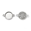 Tibetan Style Alloy Cabochon Connector Settings X-TIBE-M022-10AS-2