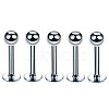 304 Stainless Steel Round Internally Threaded Labrets for Women Men WG9B6EB-02-1