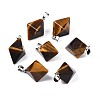 Natural Tiger Eye Pendants G-N326-107D-1