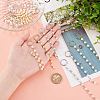 20Pcs 2 Color ABS Plastic Imitation Pearl Hair Pendants Decoration Clips OHAR-AB00002-3