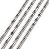 Tarnish Resistant Men's Jewelry Making 304 Stainless Steel Double Link Curb Chains CHS-A003C-0.8mm-1