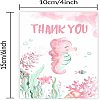 SUPERDANT Rectangle with Marine Life Pattern Thank You Theme Cards DIY-SD0001-06-6