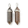 Natural Bronzite Pointed Pendants G-M378-01P-A25-2